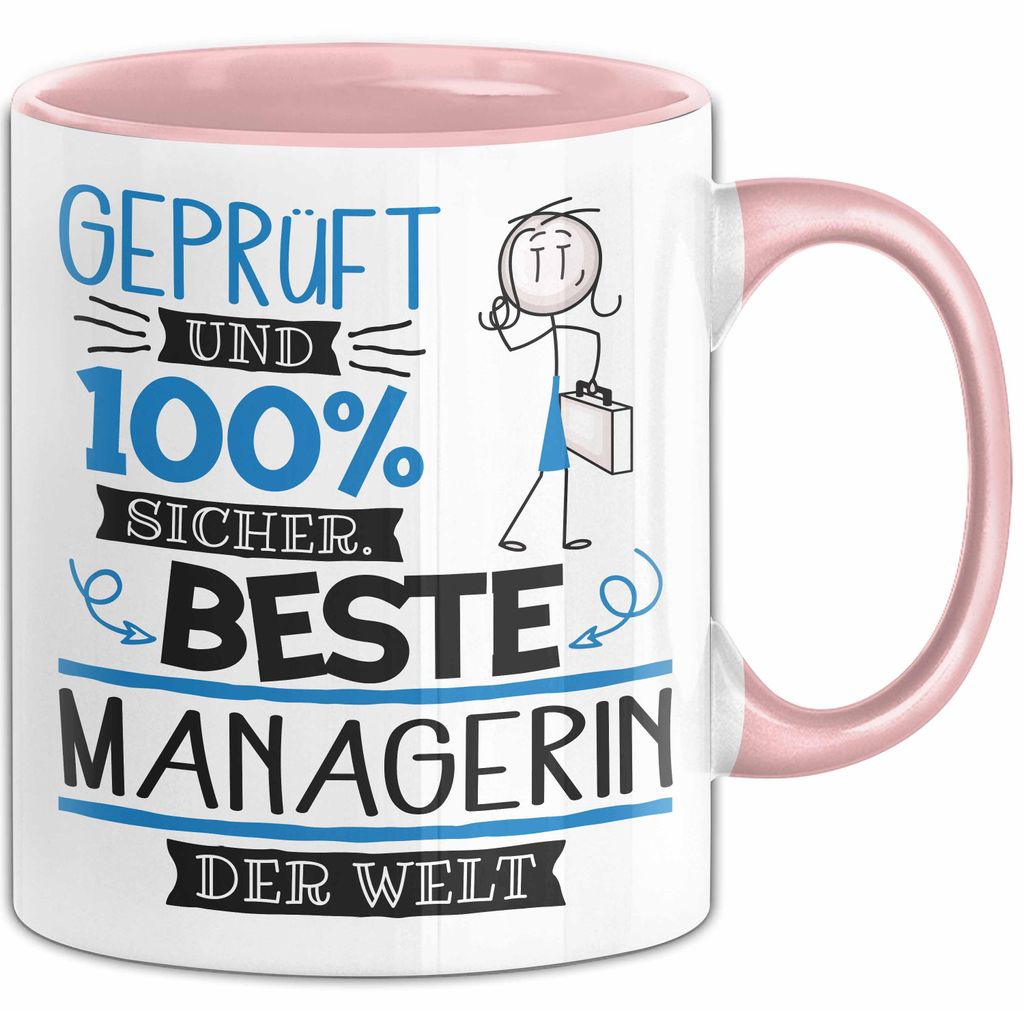 Beste Managerin Der Welt Tasse Geschenk für Eine Managerin Und Sicher Geschenkidee Geburtstag Weihnachten (Rosa)