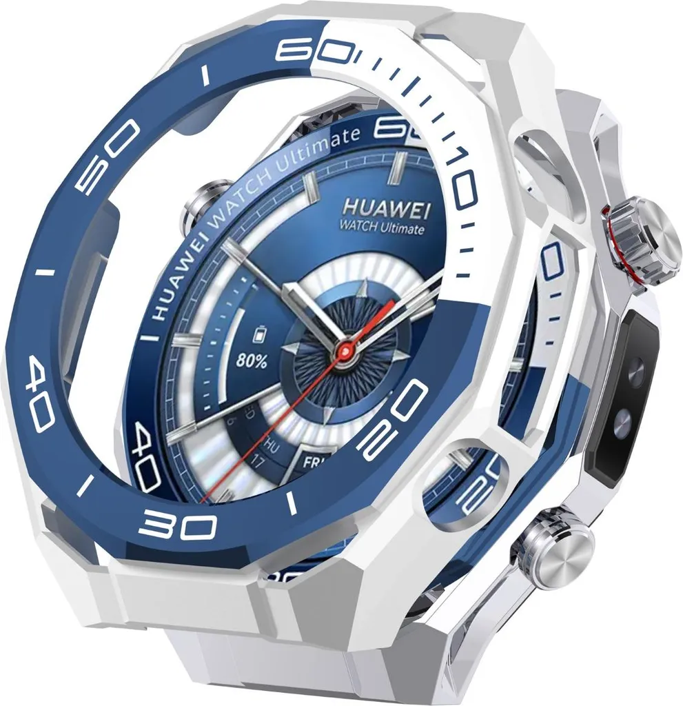 Custodia Huawei Watch Ultimate 2 Blu con Vetro Temperato - Protezione PC