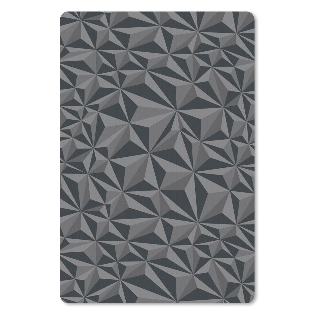 MuchoWow Mauspad Mousepad Geometrie - Grau - 3D - Muster 40x60 cm - Mousepads - Maus Mat - Pad - Mausunterlage - Schreibtisch Accesoire