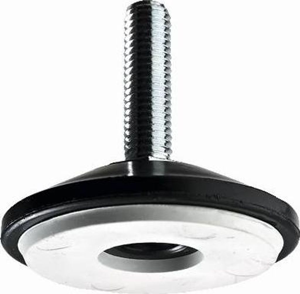 Hettich Möbelfuß mit Rutschstopp M10 x 30 mm Stahl/Kunststoff, 2 Stück