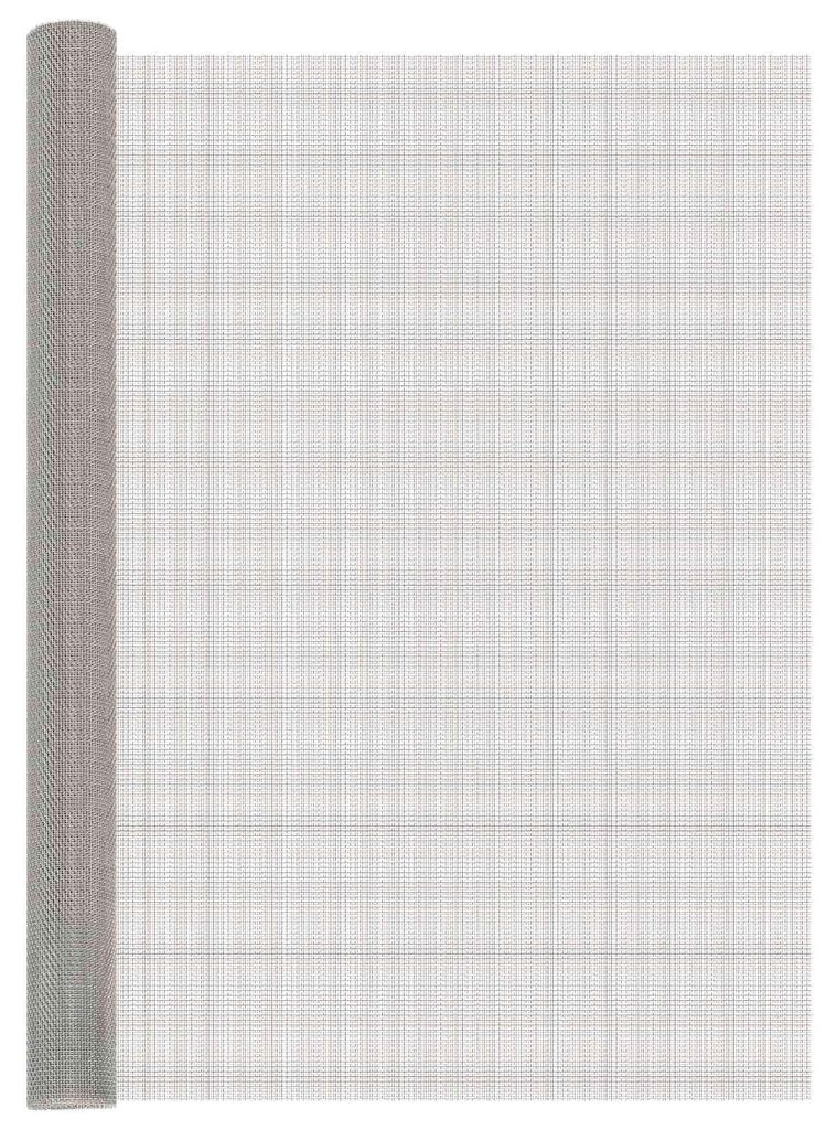 vidaXL Mesh Bildschirm 120 x 1000 cm 8 Mesh Edelstahl 201 Silber