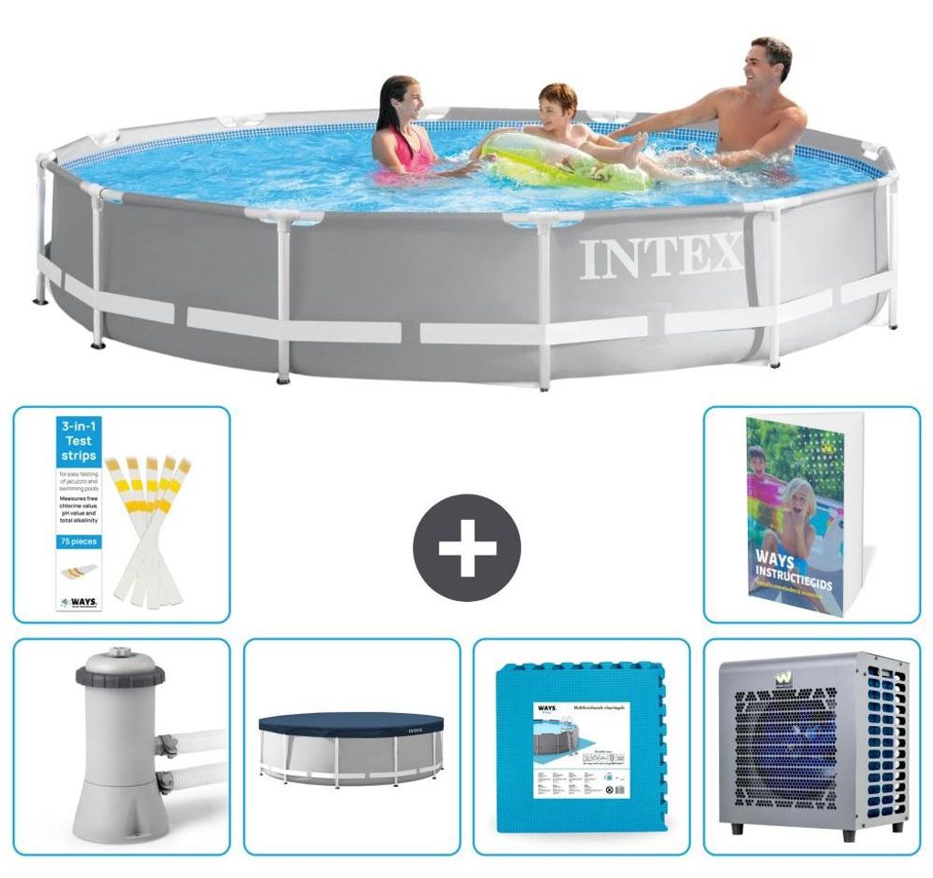 Prism Frame Pool Rund - 366x76 cm - 7-teilig S253