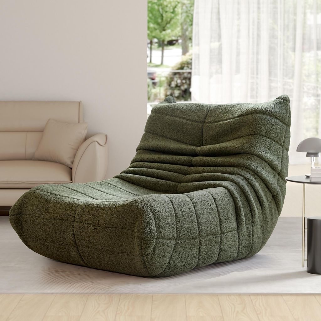 MODFU Fauteuil-lit relax avec dossier, canapé Lazy, meuble Image du produit 