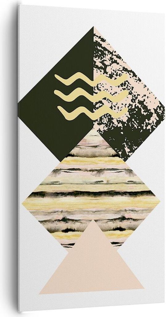 Bild auf Leinwand - Leinwandbild - Einteilig - Abstraktion Diamant Gürtel - 65x120cm - Wand Bild - Wanddeko - Wandbilder - Leinwanddruck - Bilder ...