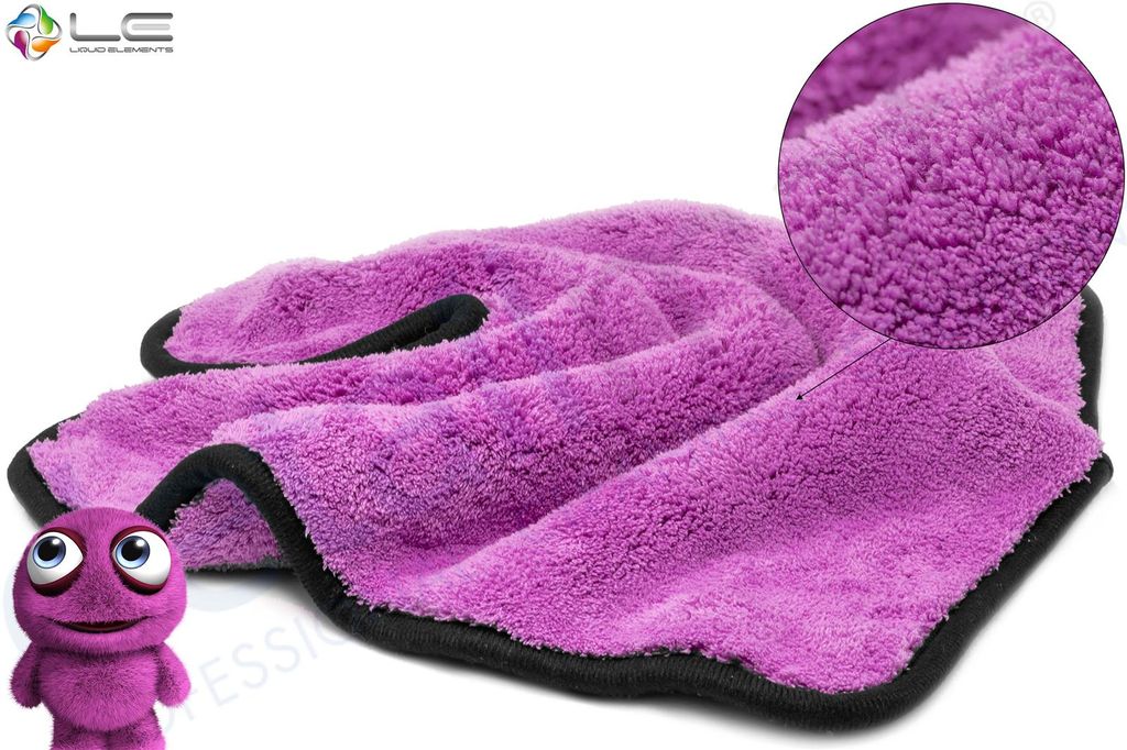 Liquid Elements Purple Monster, Mikrofaser Finishtuch 40x40cm, 1800GSM