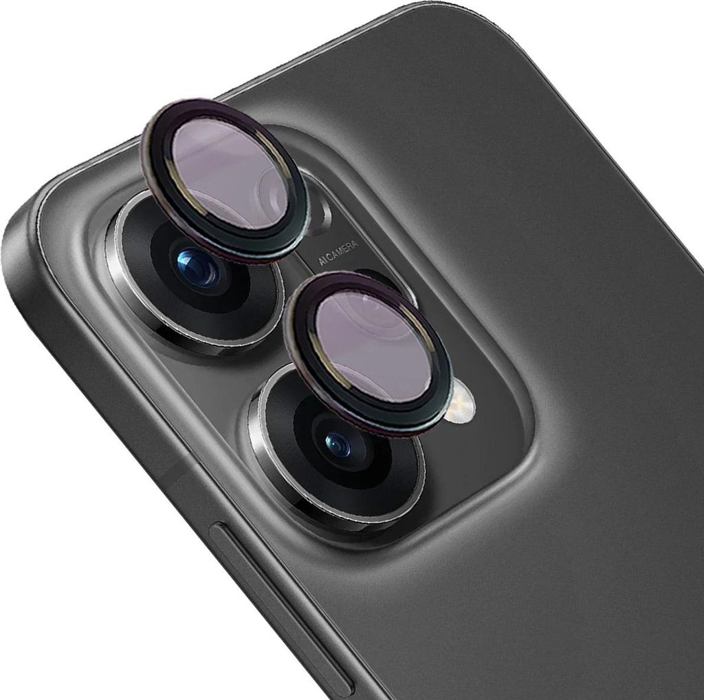 Glas für die Kamera für Oppo Reno 14, Bizon Glass Snap Lens, 1 Set, Schwarzer Rahmen