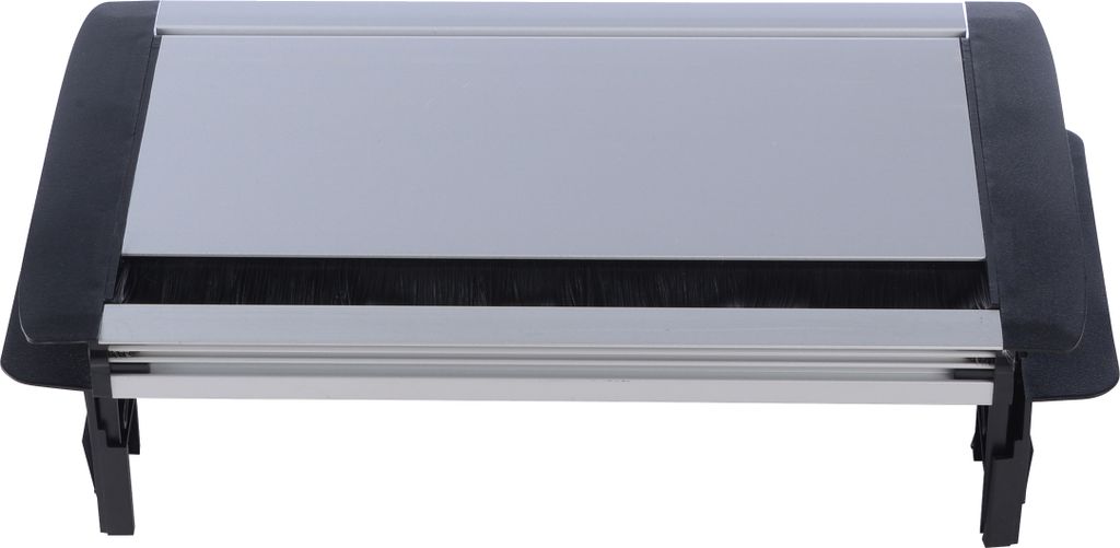 4- fach Klappsteckdose FlipTop mit 4 Steckdosen - grau, schwarz