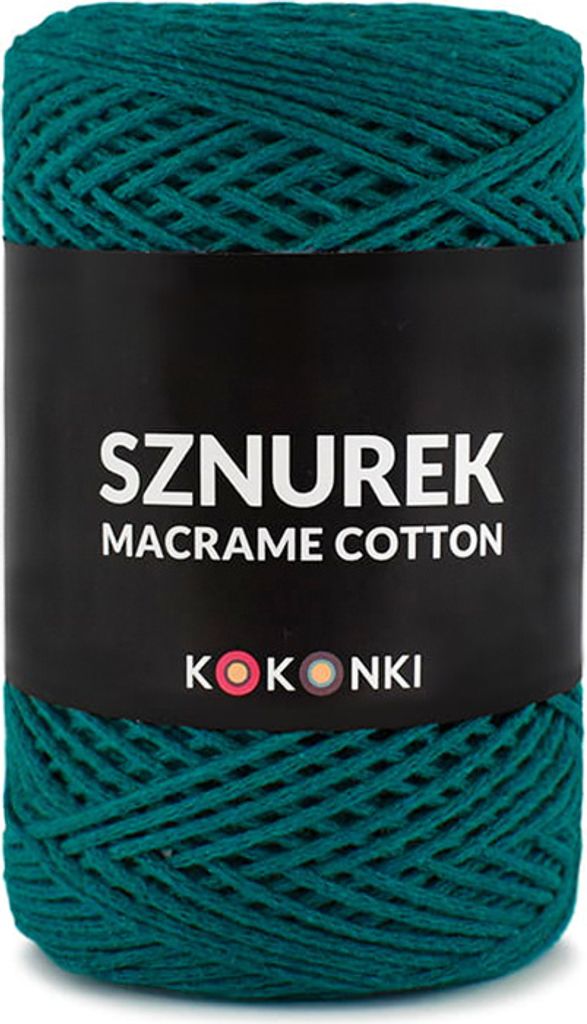 Kokonki Makramee Baumwollgarn 2mm 200m Dunkelsmaragd für Produktbild 