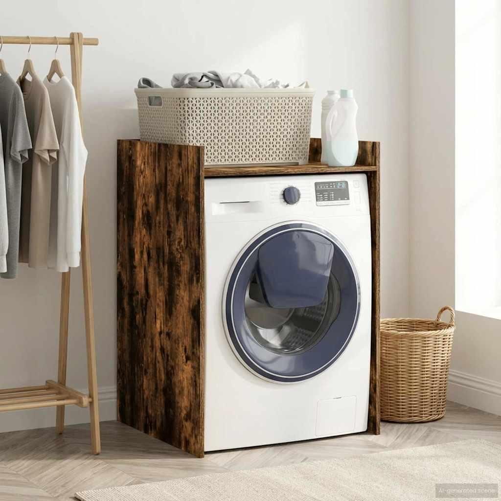 vidaXL Waschmaschinen-Schrank Geräucherte Eiche 67,5 x 62 x 97 cm
