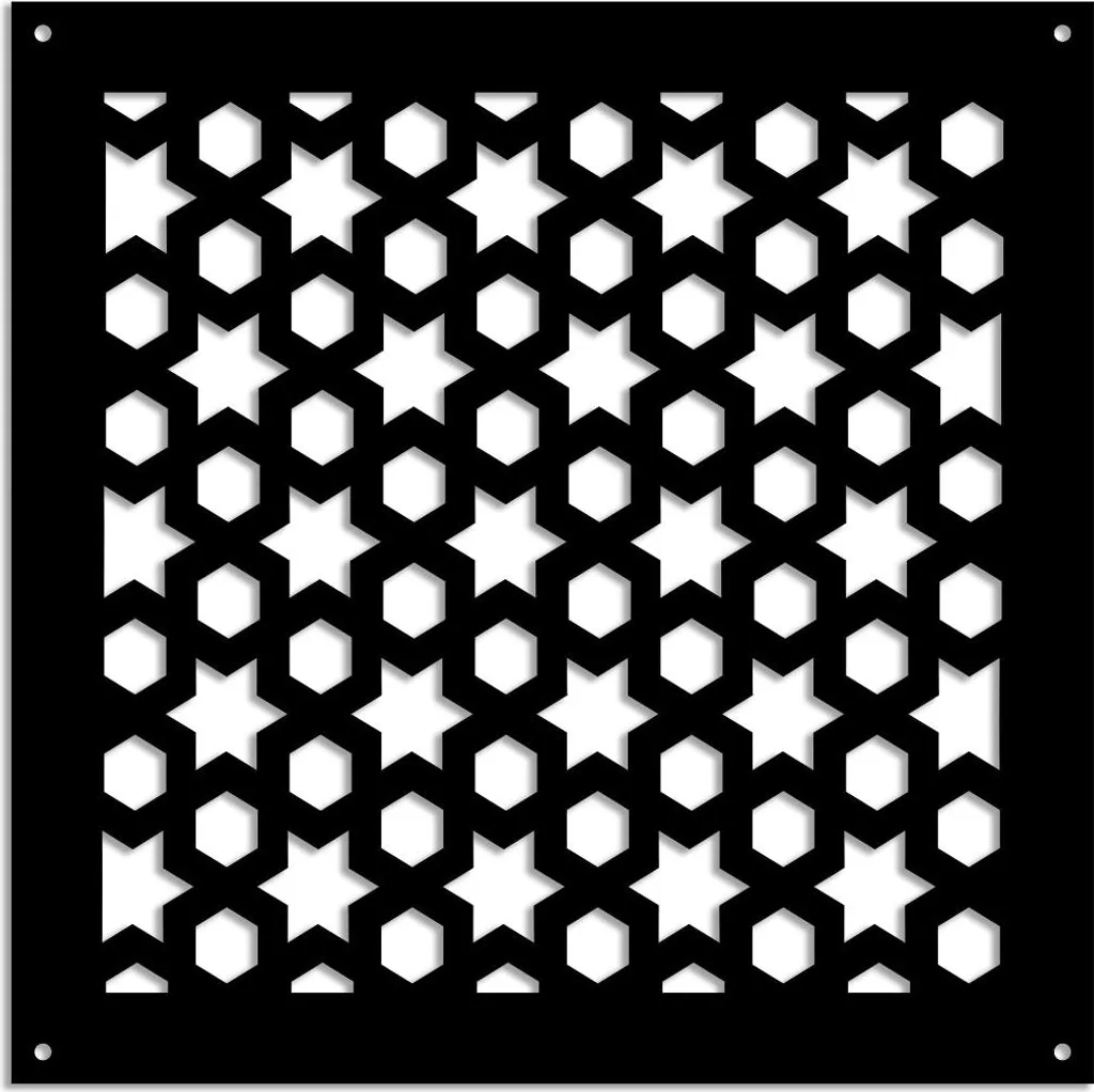 POPSTAR Pannello Traforato 48x48 cm Nero in PVC per Arredo e Design