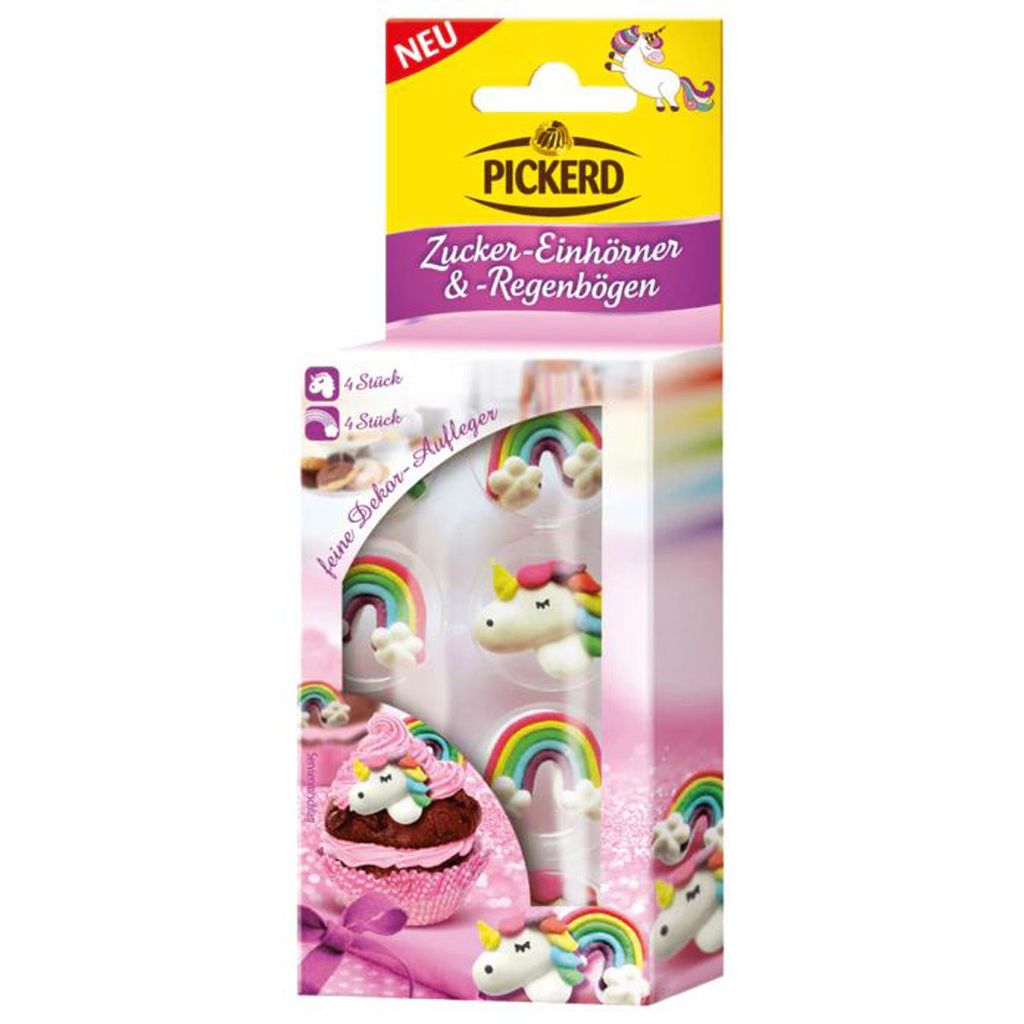 Pickerd zucchero unicorni e arcobaleni decorazione fine Immagine del prodotto 