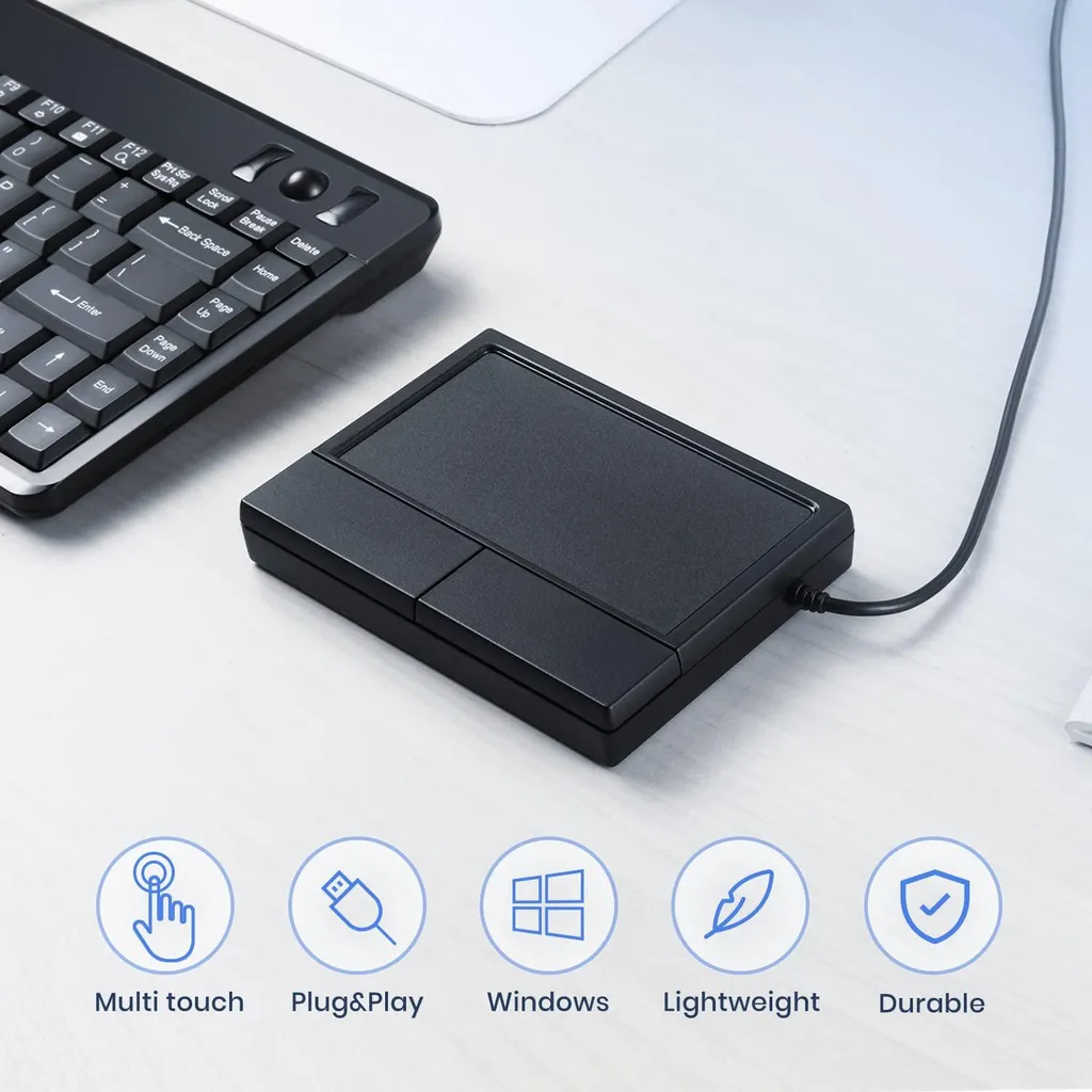 Large Pavé Tactile Perixx Peripad-504 Filaire - Précision Multi-Touch USB - 5