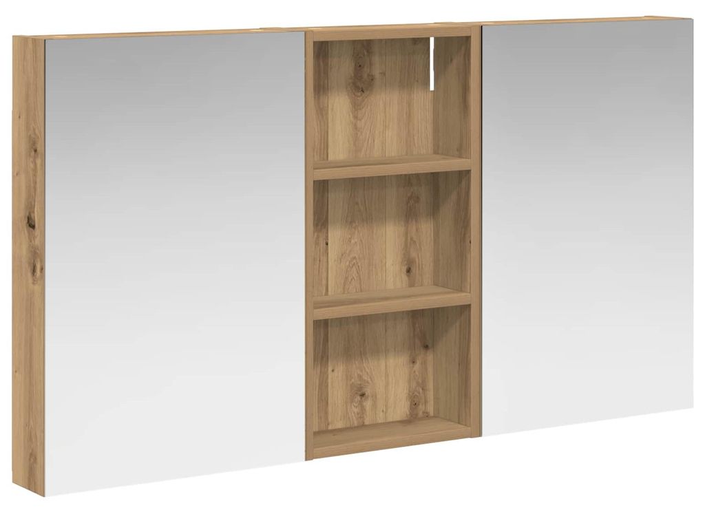 vidaXL Badezimmerschrank-Set 3 pcs 110 x 10,5 x 60,5 cm Holzwerkstoff
