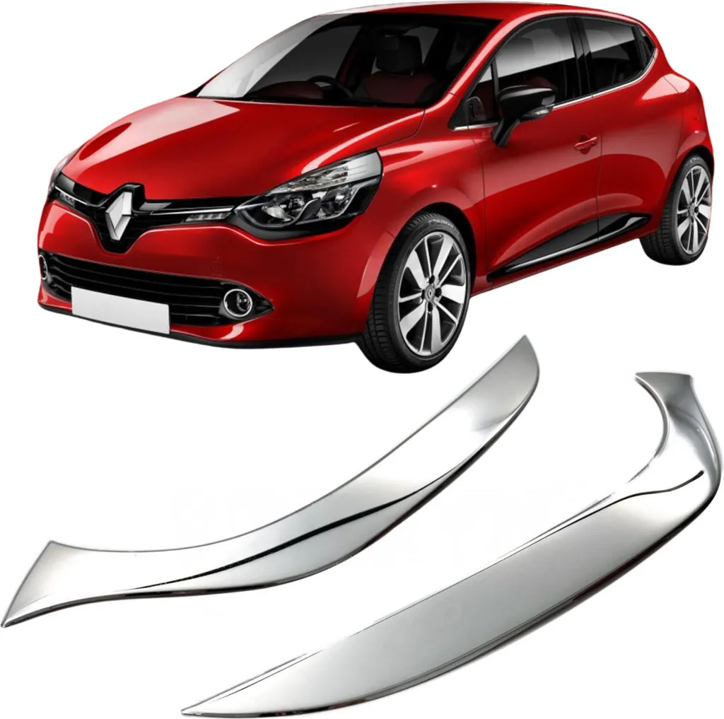Inserti Cromati Fari Renault Clio 4 2012- Acciaio Inox di Qualità