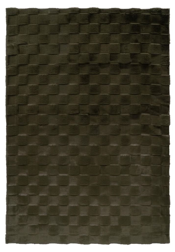 Padiro Design Kurzflor-Teppich 160 x 230 cm - Olivgrün - Produktbild 