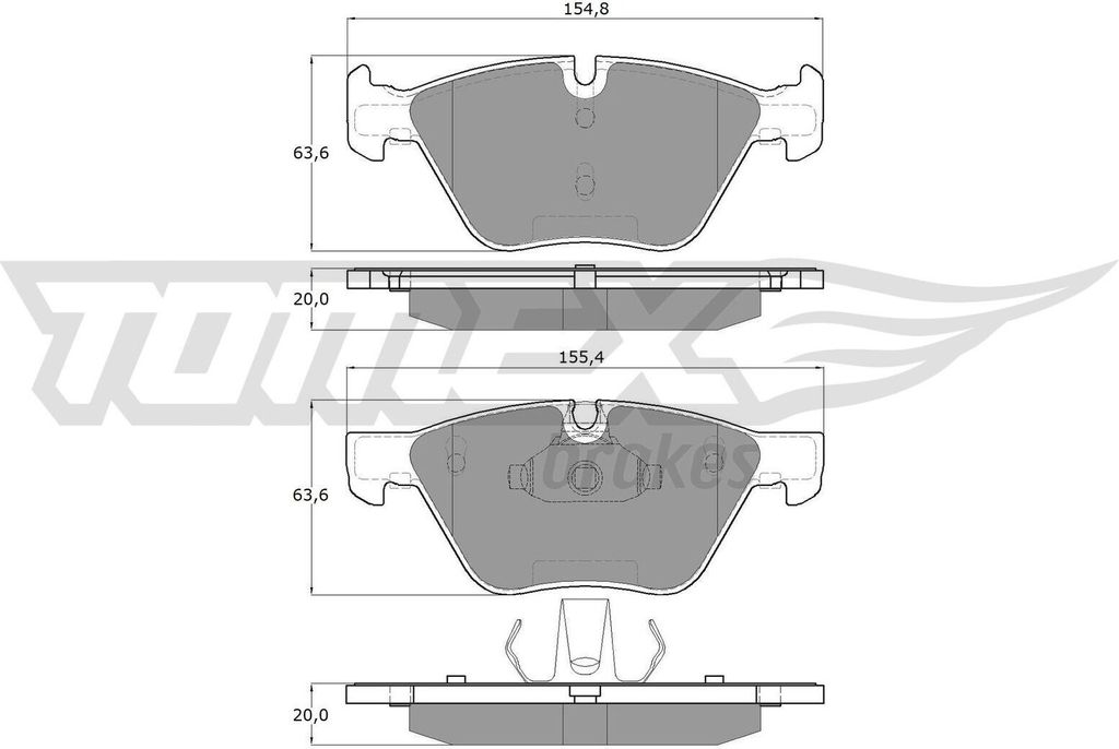 TOMEX brakes Bremsbeläge Satz Vorne Bremsklötze für BMW 3 Touring (E91) TX 15-09