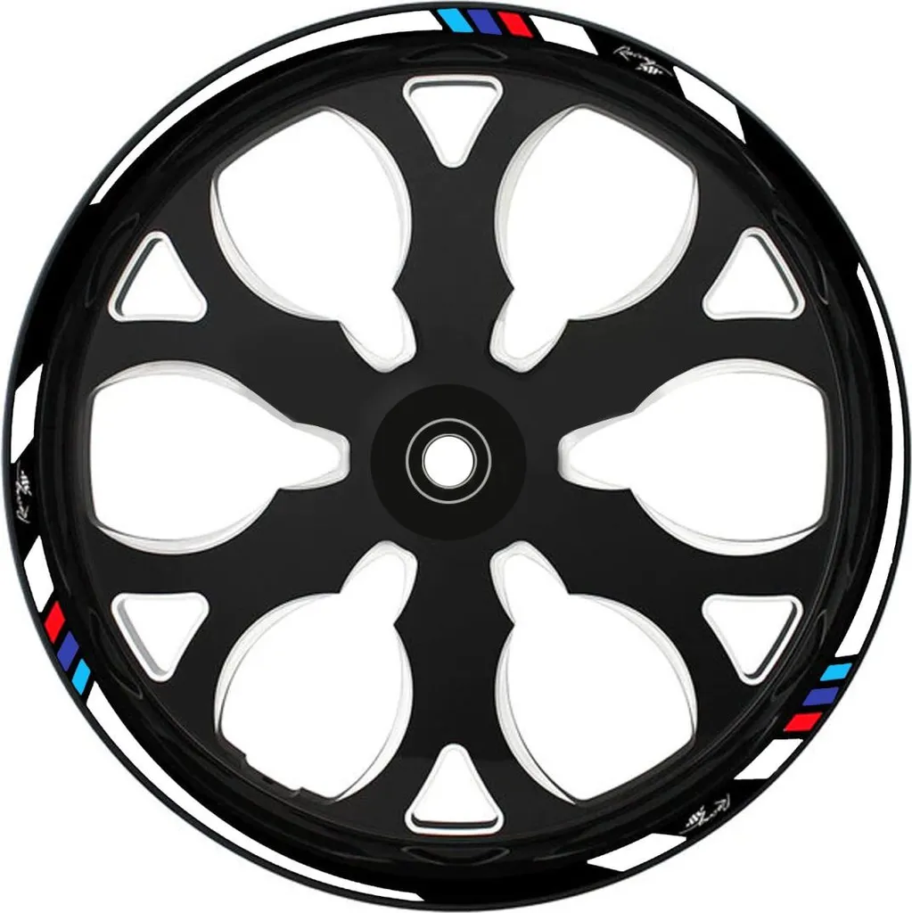 Autocollant de jante moto Racing Style pour jantes 17 pouces universel