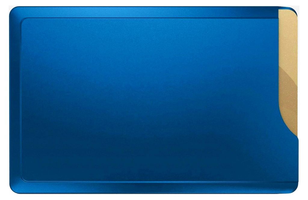 Kartenetui CardTresor Casual Edelstahl, signalblau, Produktbild 