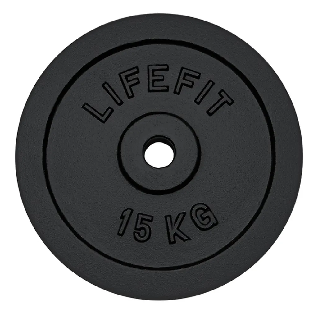 Disque de Fonte Standard Lifefit 15kg 30mm pour Musculation Durable