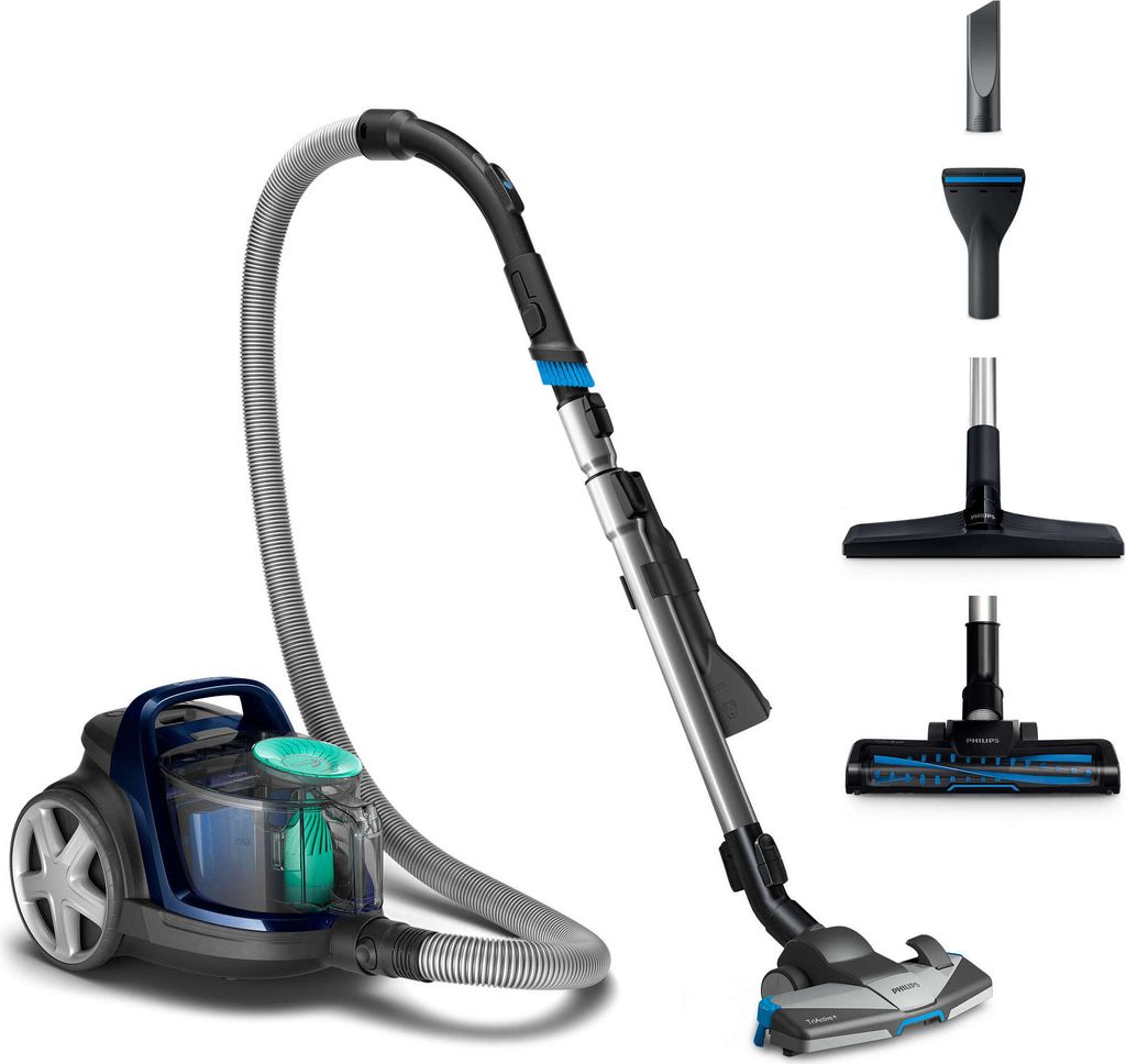 Philips beutelloser Staubsauger Serie 5000, Mini-Turbobürste, 99,9 % Staubaufnahme, 900 W, blau (FC9556/09)