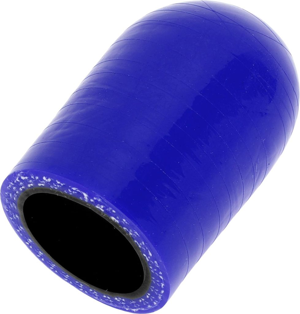 1 Stück 30mm L 20mm/0.79" ID Schwarz Blau Auto Silikon Gummischlauch Endkappe Silikon Verstärkte Blindkappe für Bypass-Rohr Universal