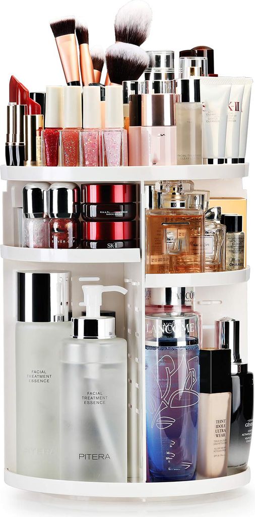 Make-up Organizer 360° Drehbar Kosmetik Schmink Organizer für alle Make-up Accessoires im Badezimmer Schlafzimmer