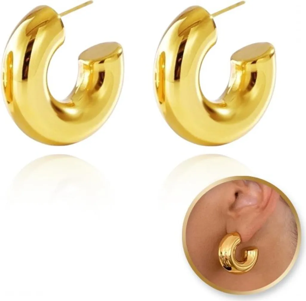 Orecchini Hoop Flamenco Mystique Oro 14k - Acciaio Chirurgico KST3324