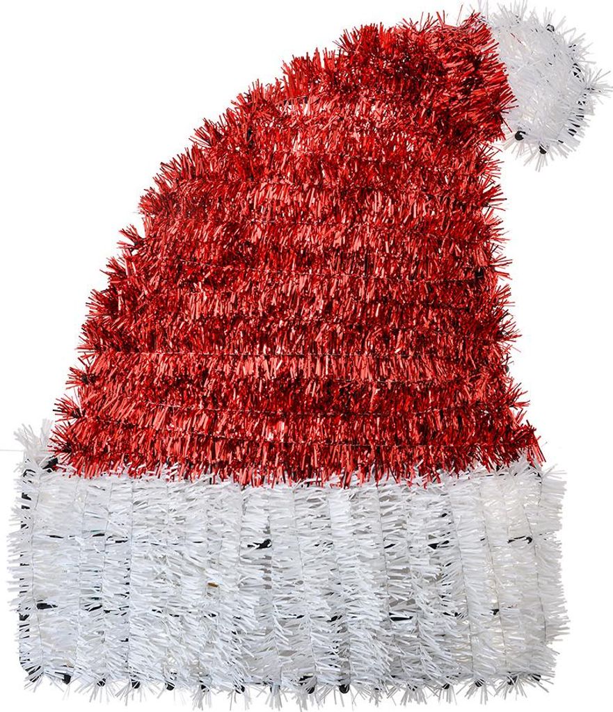 Clayre & Eef Weihnachtsdekoration Weihnachtsmütze 33x5x42 cm Rot Weiß Kunststoff