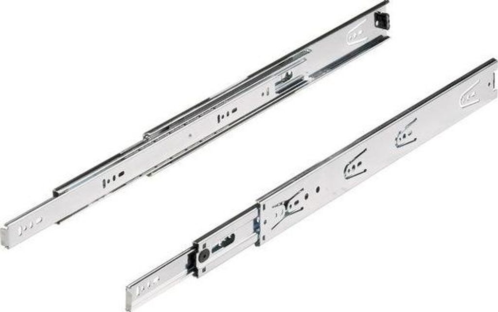 2er-Set Kugelgelagerte Schubladenführungen, HETTICH 45 kg L.25 cm