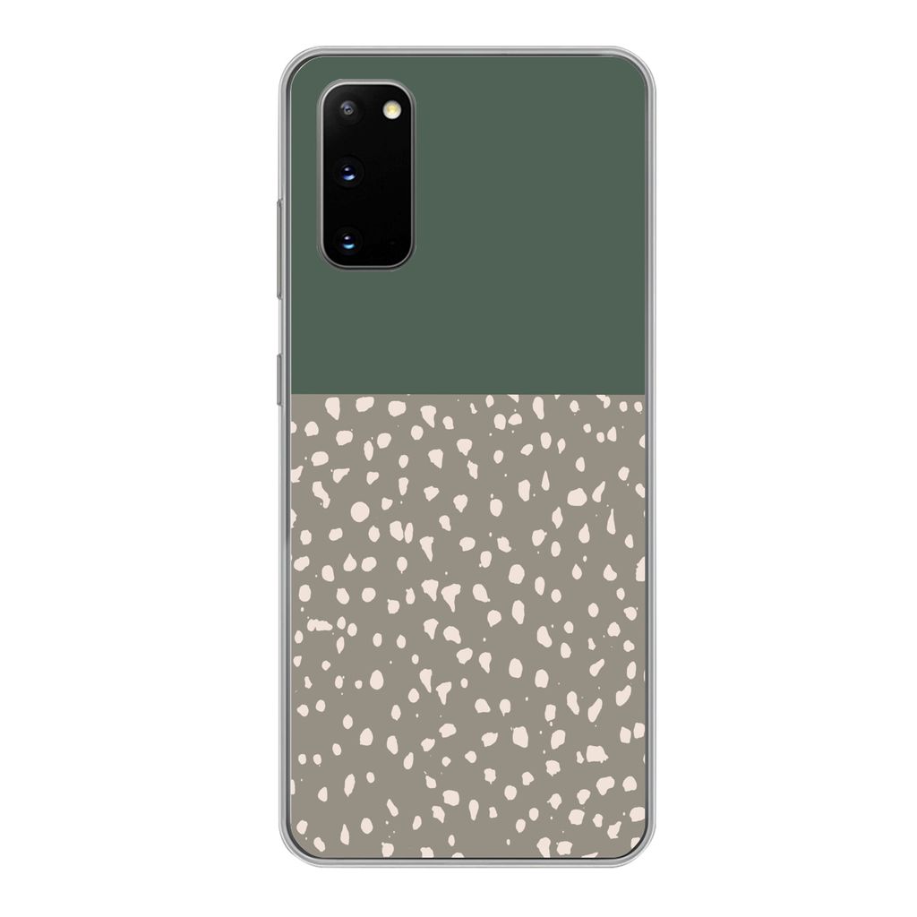 MuchoWow Handyhülle Schutzhülle Hülle für Samsung Galaxy S20 Polka dot - Grün - Muster Silikon Softcase Handy Hülle - Bild