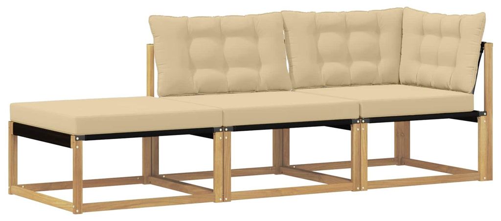 vidaXL Sectional Sofa Einheiten mit Kissen Weiß 241,5 x 83 x 73 cm