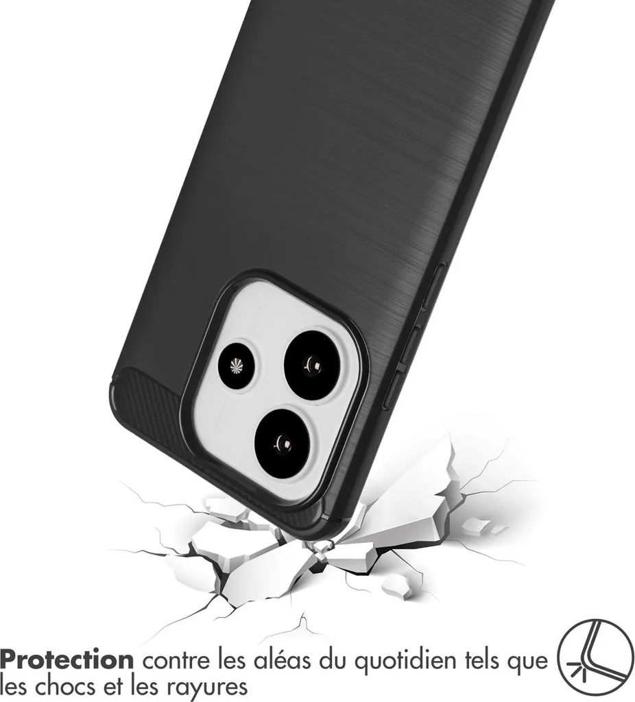 Cover Xiaomi Redmi Note 14 4G imoshion Brushed Black - Slim & Tough - 2
