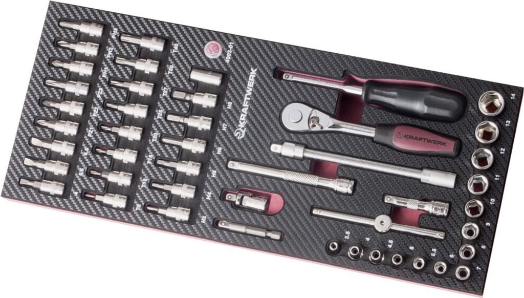 Kraftwerk EVA3 Steckschlüsselsatz 1/4" 46-teilig