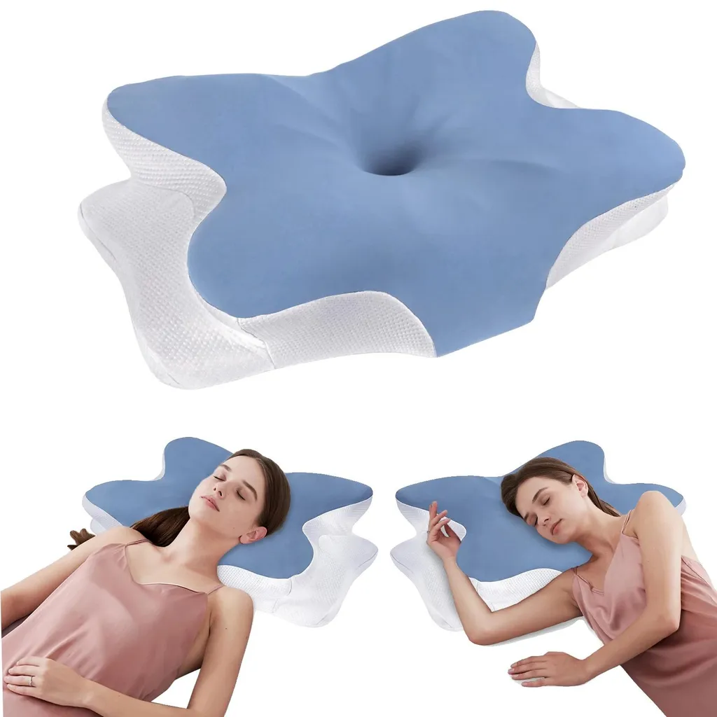 Oreiller cervical pour dormir sur le côté ou le dos - Mousse à mémoire de forme