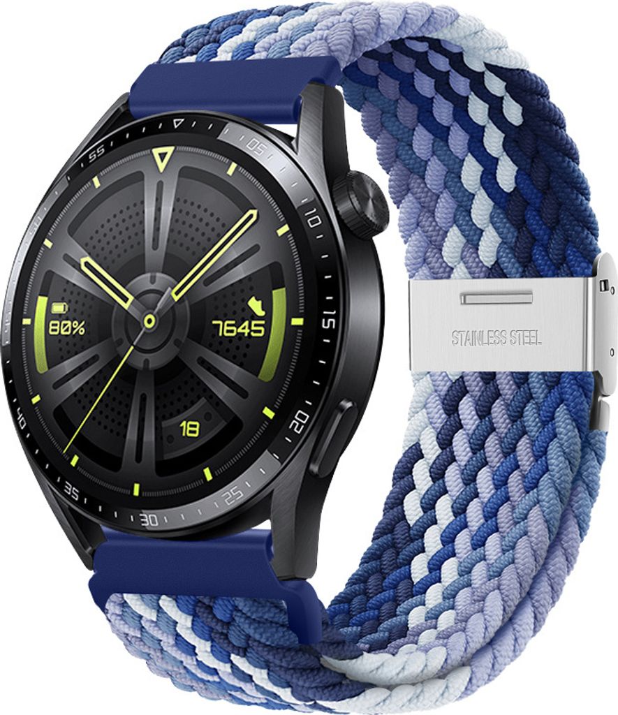 BStrap Elastic Nylon 2 Armband für Garmin Venu 2, blueberry