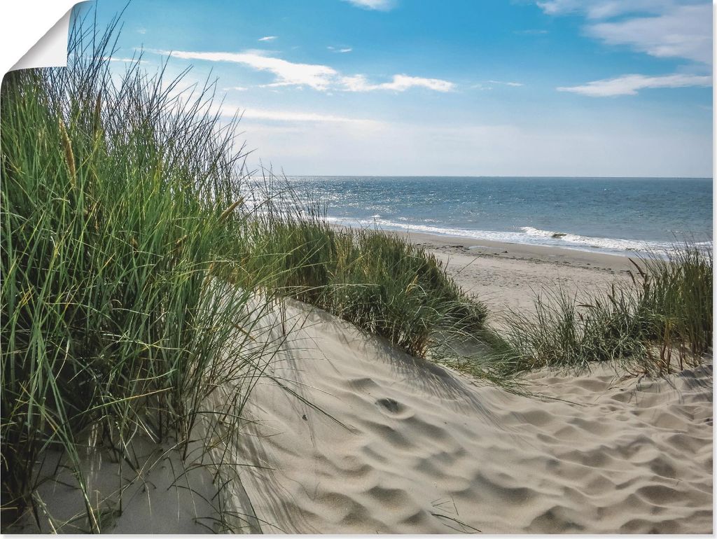 ARTland Poster Dünenlandschaft im Sommer an der Nordsee Größe: 80x60 cm