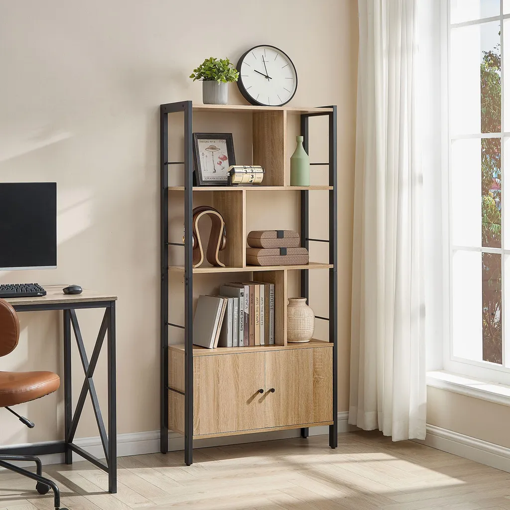 Bibliothèque Sonoma avec compartiment fermé et étagère de rangement - 7