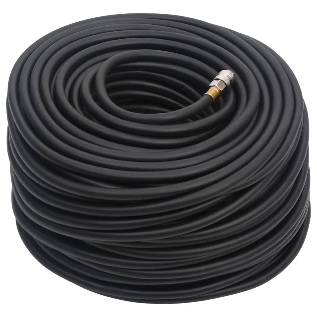 vidaXL Tubo aria ibrido nero 0,6" 50 m gomma e PVC Immagine del prodotto 