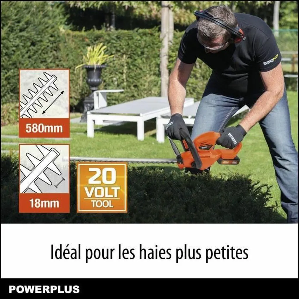 Taille-haie Powerplus 20V : taillez sans effort et sans risque de câble - 2