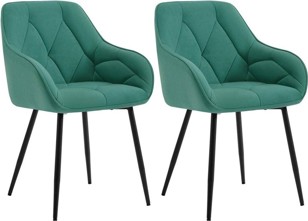 WOLTU Jedálenská stolička, ergonomické kreslo, zo zamatu, Obrázok produktu 