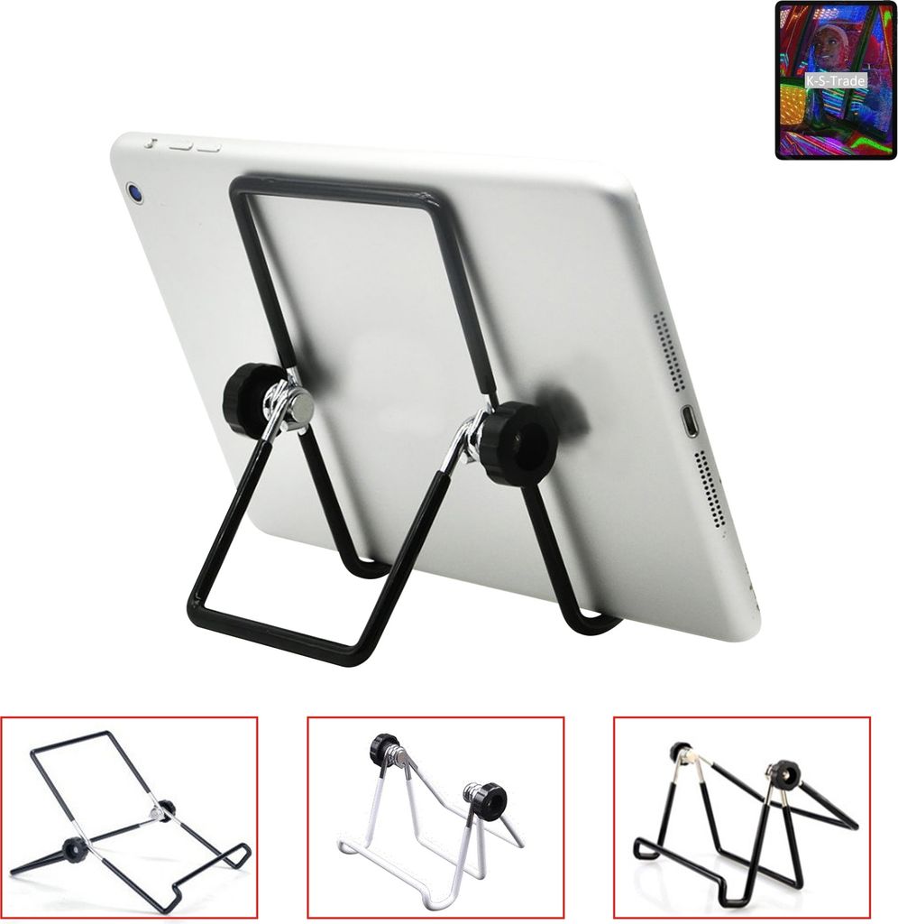 K-S-Trade Tablet-Ständer Tablet-Halterung Tablet-Aufsteller kompatibel mit Apple iPad Pro 12.9 (2021) faltbarer Tischständer Tablet Halterung