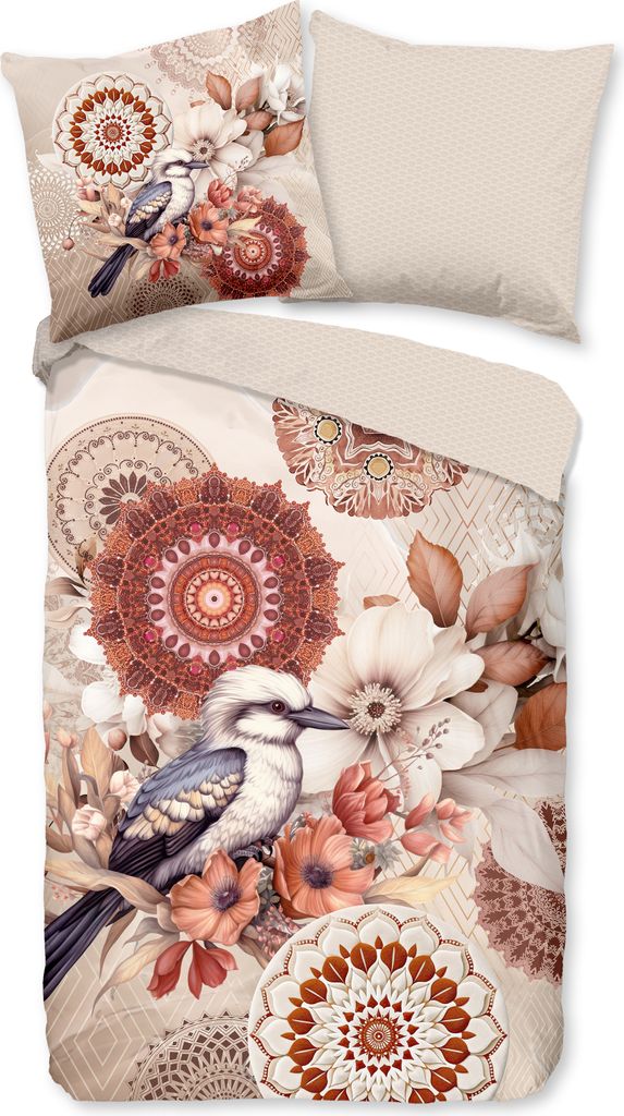 Duvet cover Hip 135x200 + 1* 80x80 cm - Mandalas with birds and flowers