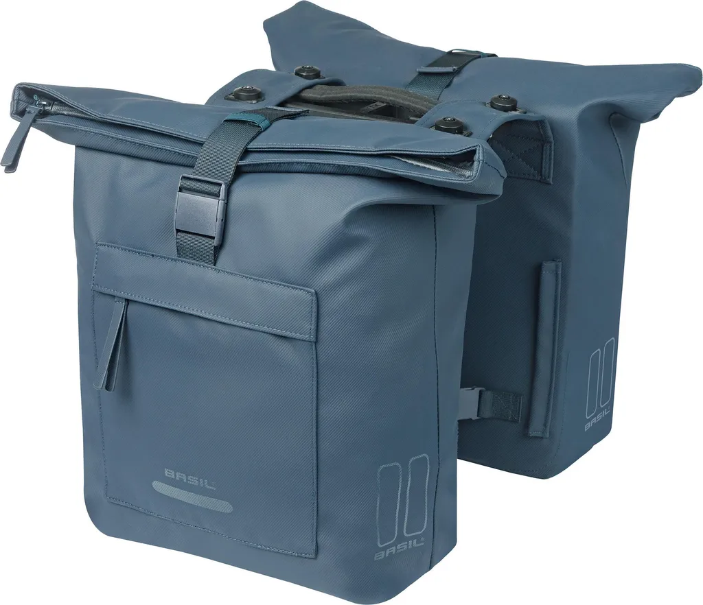 Porte-bagages vélo pour sacoches et paniers Basil Brooklyn MIK bleu