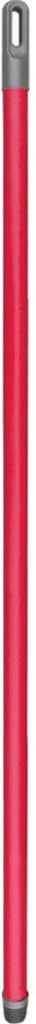 A red cylindrical object with a gray top, likely a can or container, against a blurred background.