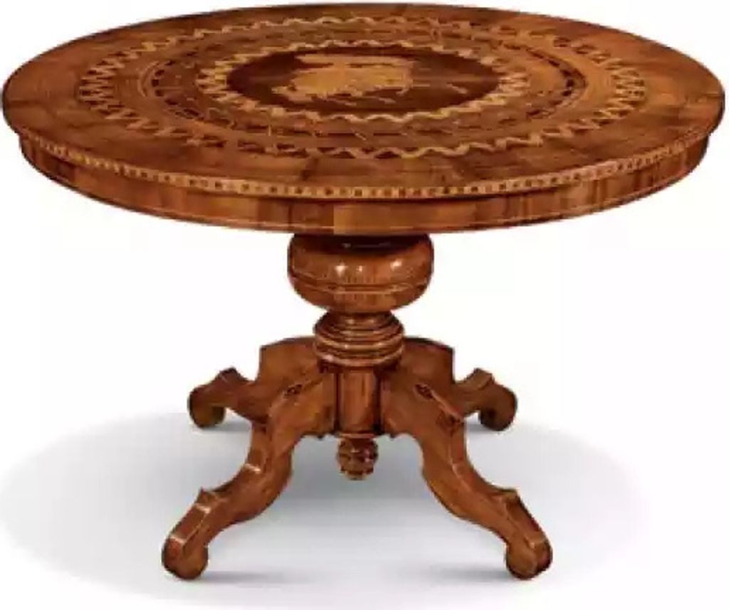 Esstisch Esszimmer Braun Rund Klassische Tisch Design Holz Luxus Möbel