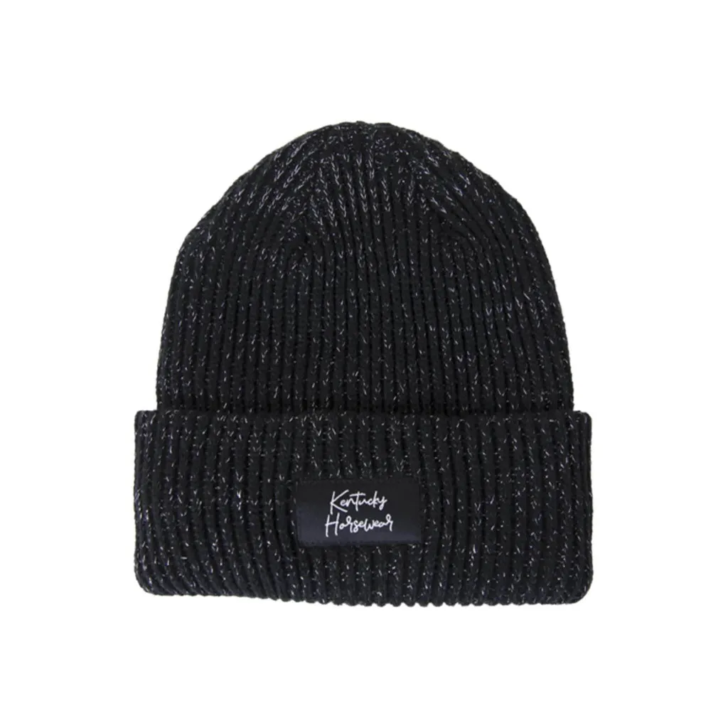 Casquette Kentucky Horsewear noire à paillettes - Finition luxe à la main