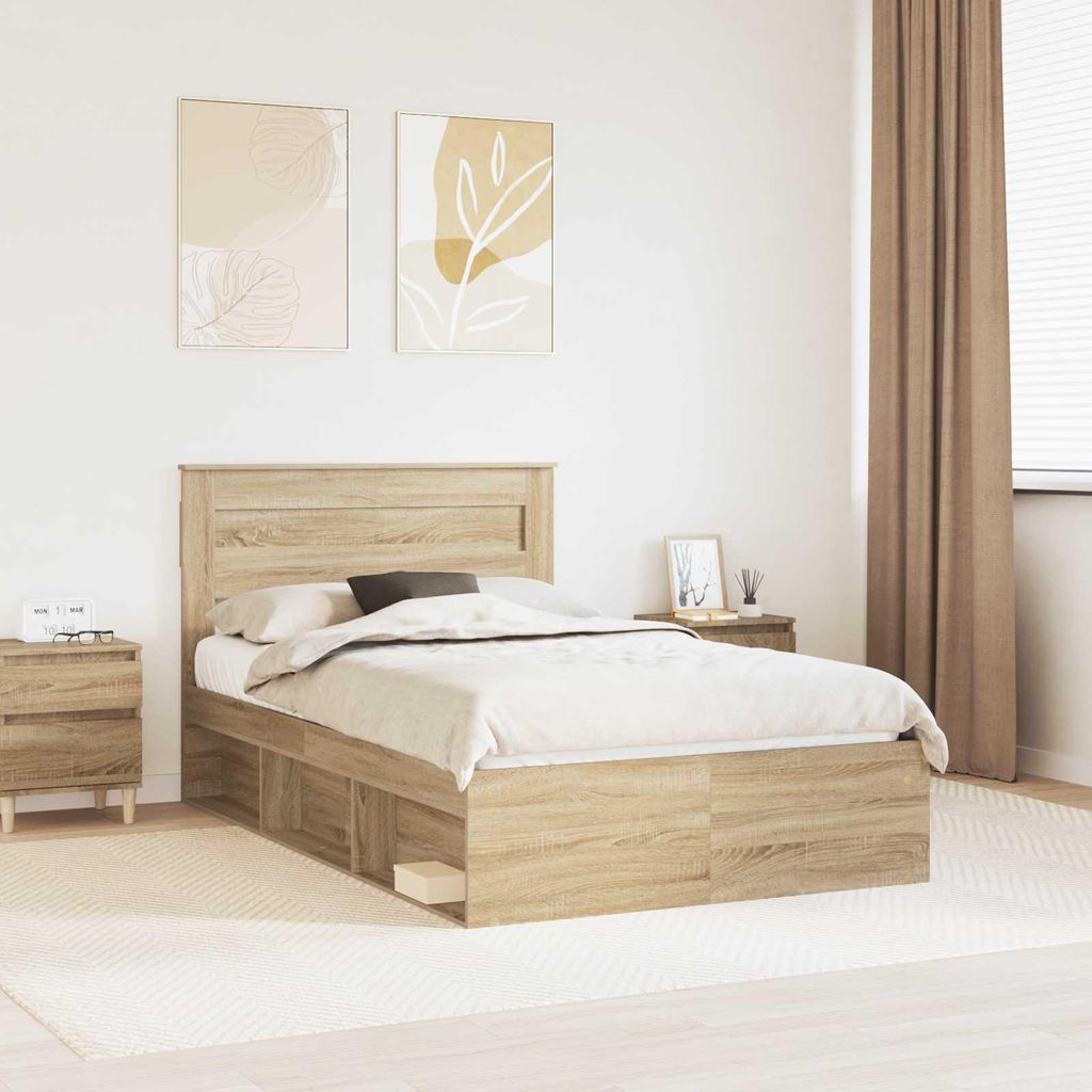 Maison Exclusive - Bettrahmen Sonoma 120 x 200 cm Massives Kiefernholz