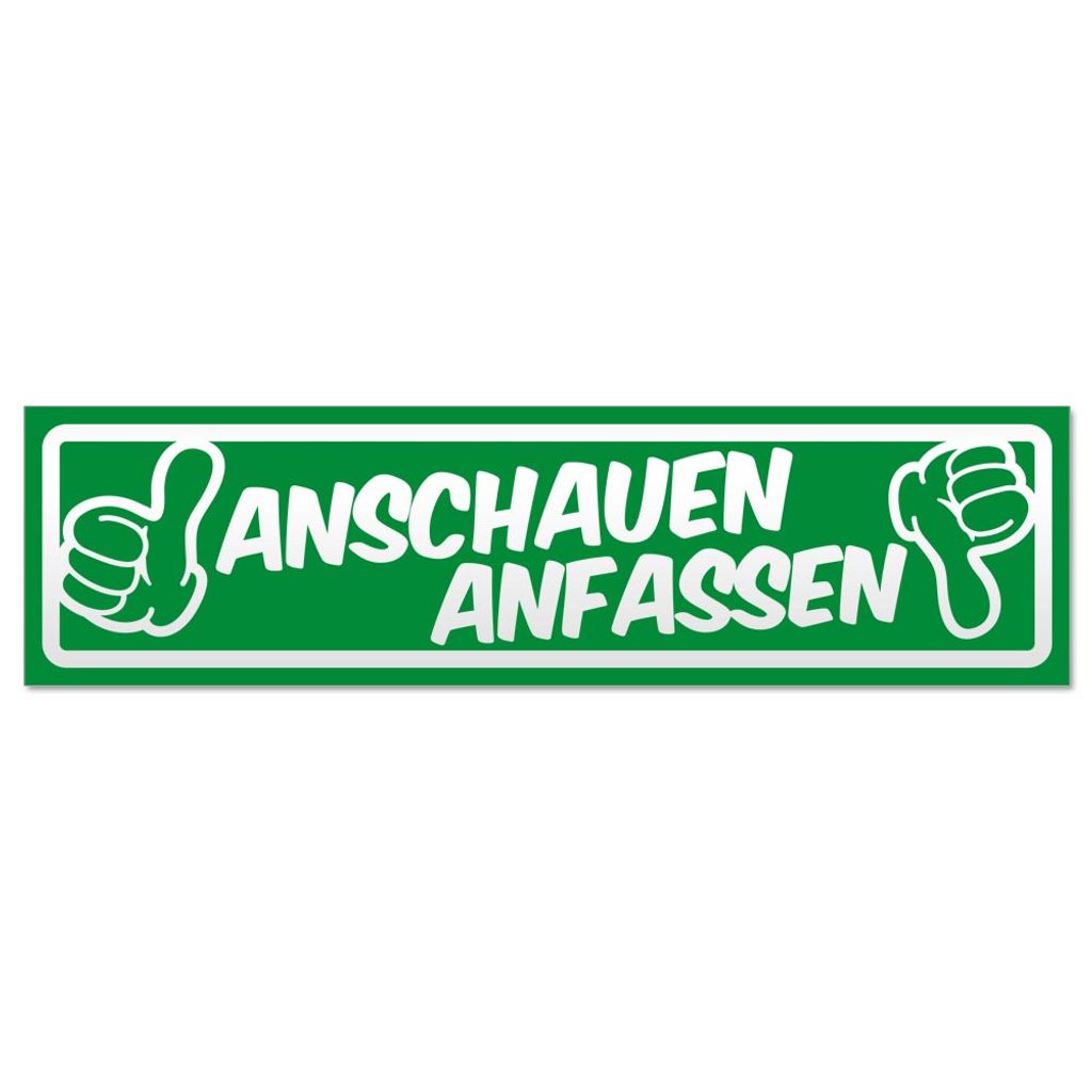 Anschauen anfassen invertiert Magnetschild Schild magnetisch