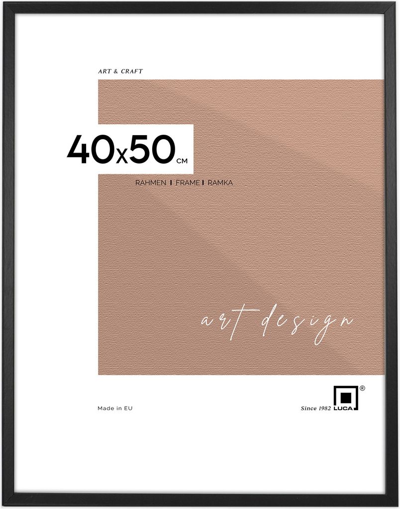 LUCA Frames, FDM, Bilderrahmen, Farbe Schwarz, 40x50 cm
