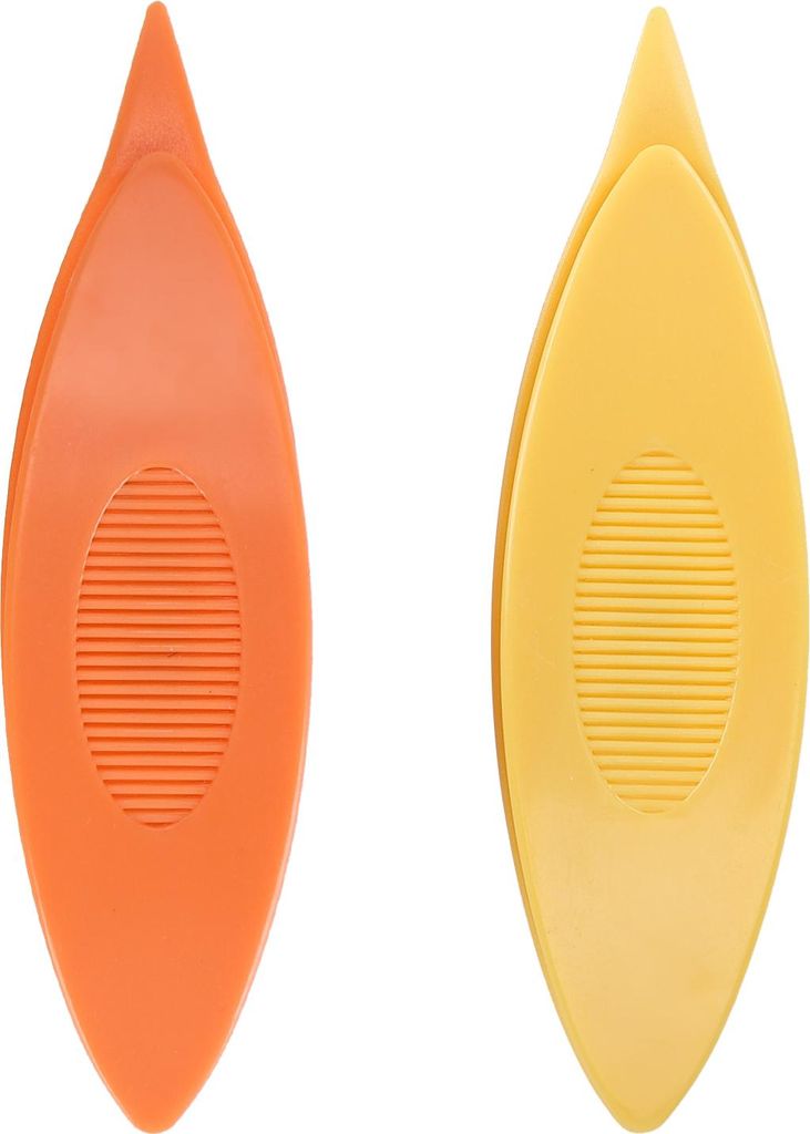 2 Stück Occhi-Schiffchen, Kunststoff-Bastelwerkzeug für Heimwerker, Handnähen, Stricken (Orange, Gelb)